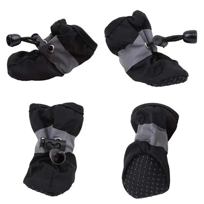 4-Pack Anti-Slip Dog Snow Boots