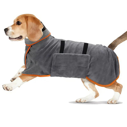 2-in-1 Dog Bathrobe Drying Towel