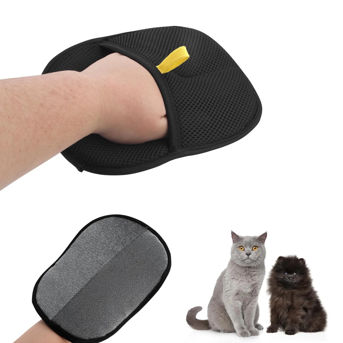 Double-Sided Pet Grooming Gloves