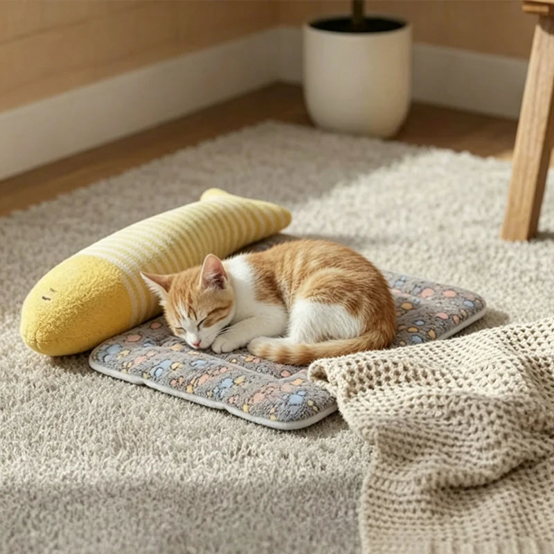 Double-Sided Plush Pet Mat