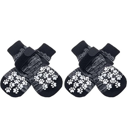 Anti-Slip Dog Socks with Straps (4-Pack)