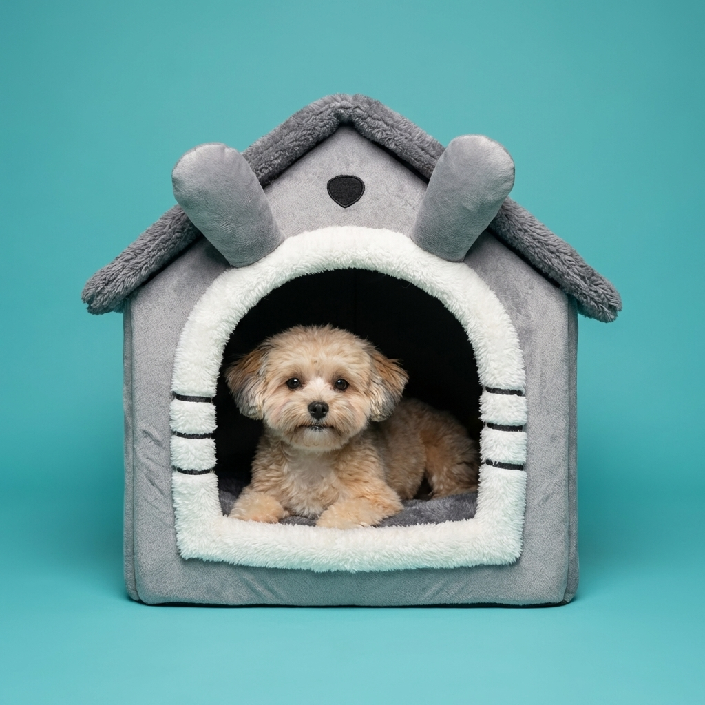 Enclosed Dog House Bed