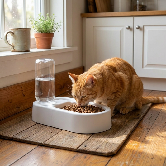 2-in-1 Auto-Refill Feeding Water Station lifestyle