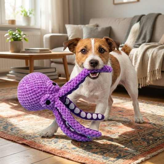 Interactive Octopus Puzzle Plush lifestyle