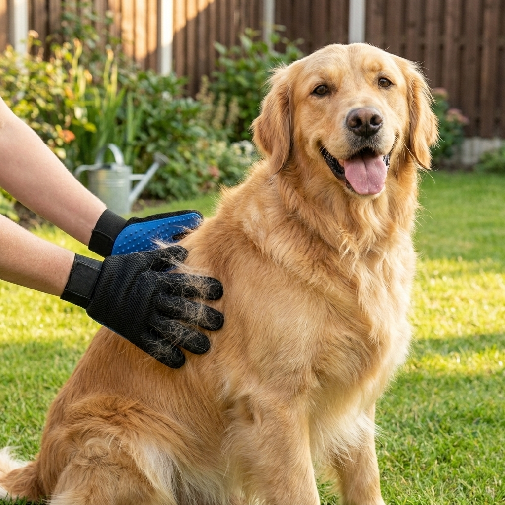 Deshedding Grooming Glove lifestyle