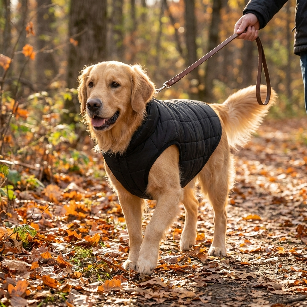 Fleece Waterproof Dog Vest lifestyle