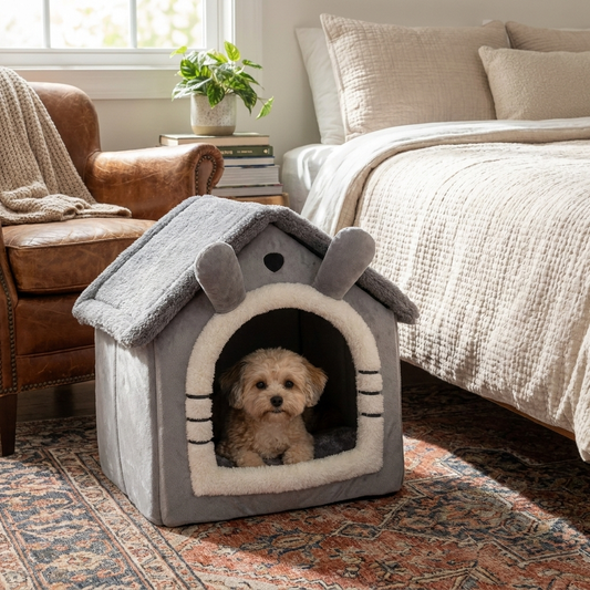 Enclosed Dog House Bed lifestyle