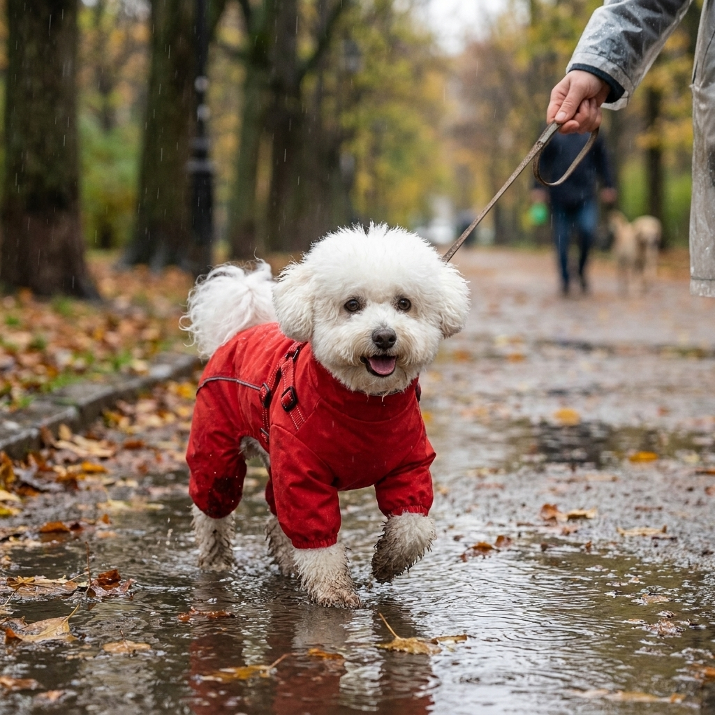 Full Body Dog Waterproof Raincoat lifestyle