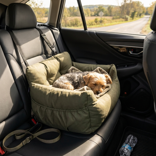 Dog Car Seat with Safety Strap lifestyle