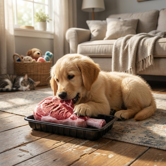Plush Steak Squeaky Toy lifestyle