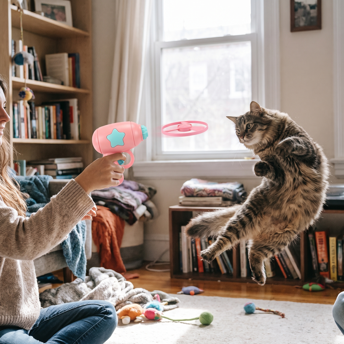 Cat Disc Launcher Toy lifestyle