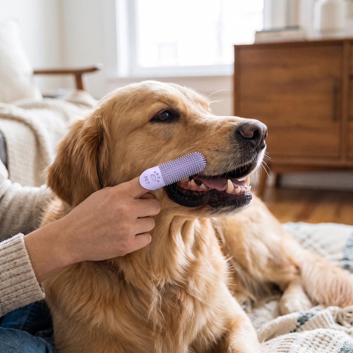 Silicone Finger Toothbrush lifestyle