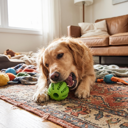 Bite-Resistant Treat Ball lifestyle