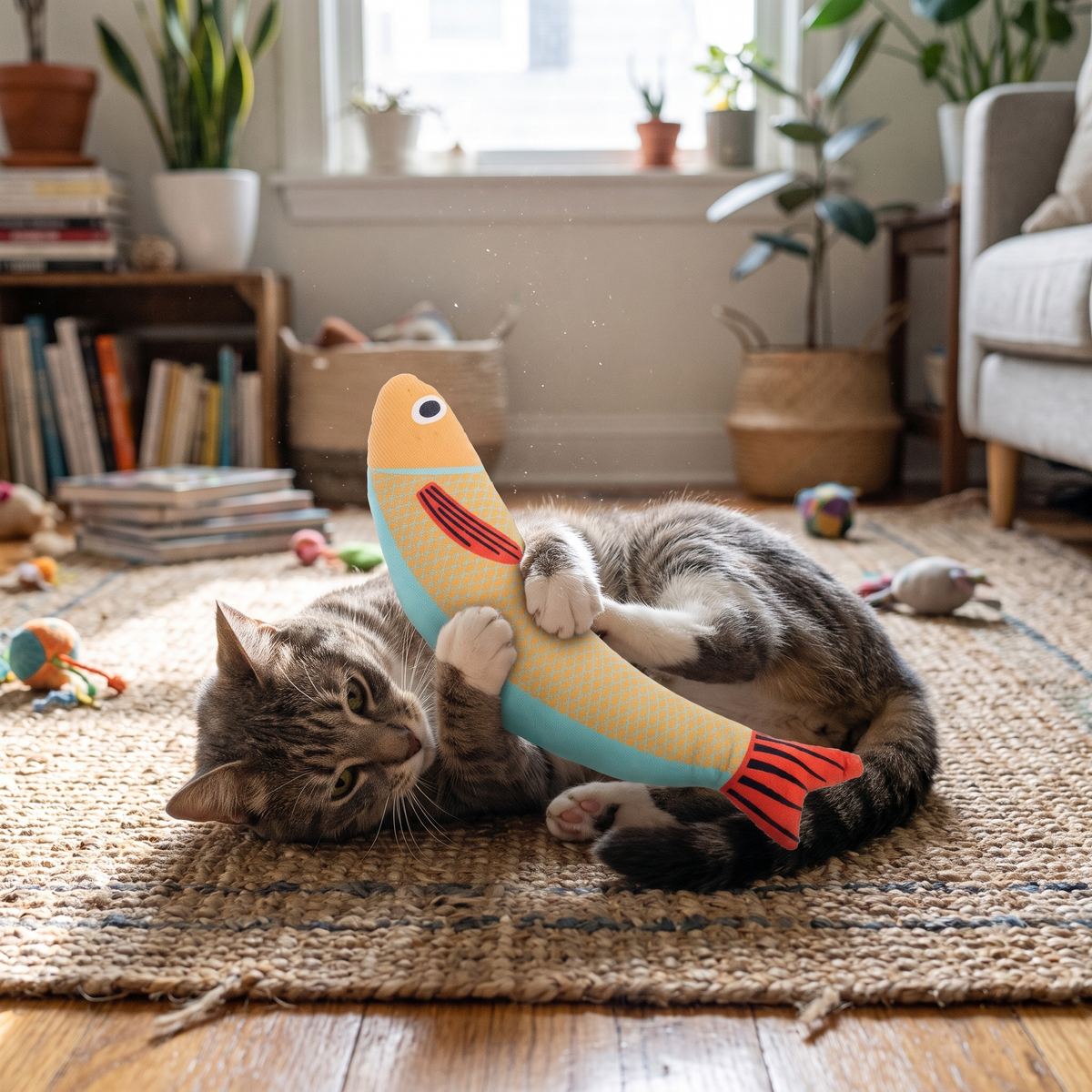 Fish Catnip Toy lifestyle
