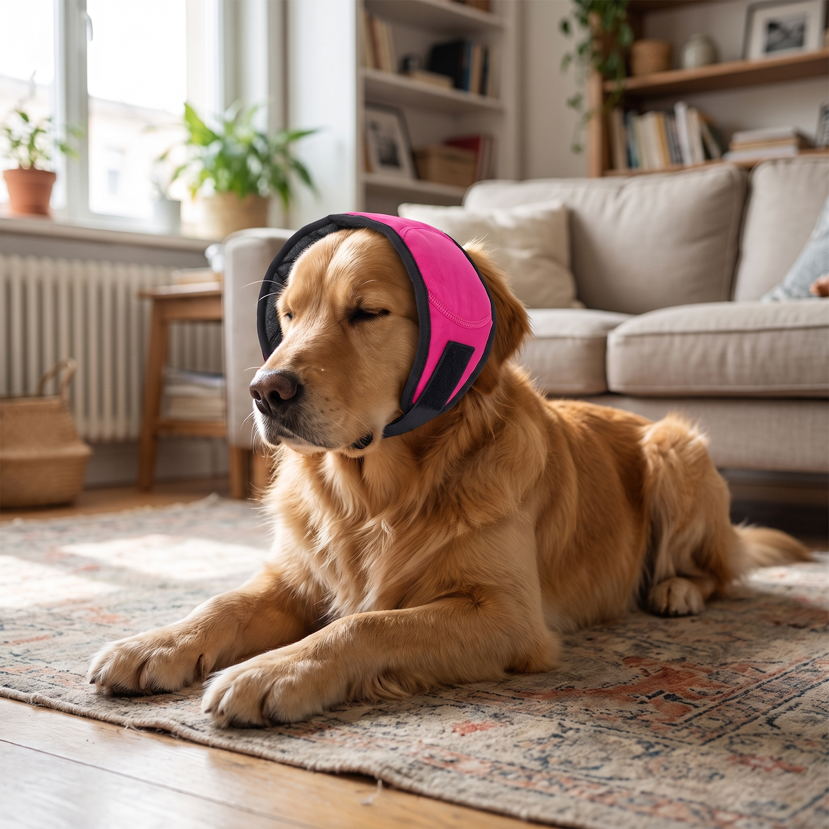 Dog Noise-Muffling Earmuffs lifestyle