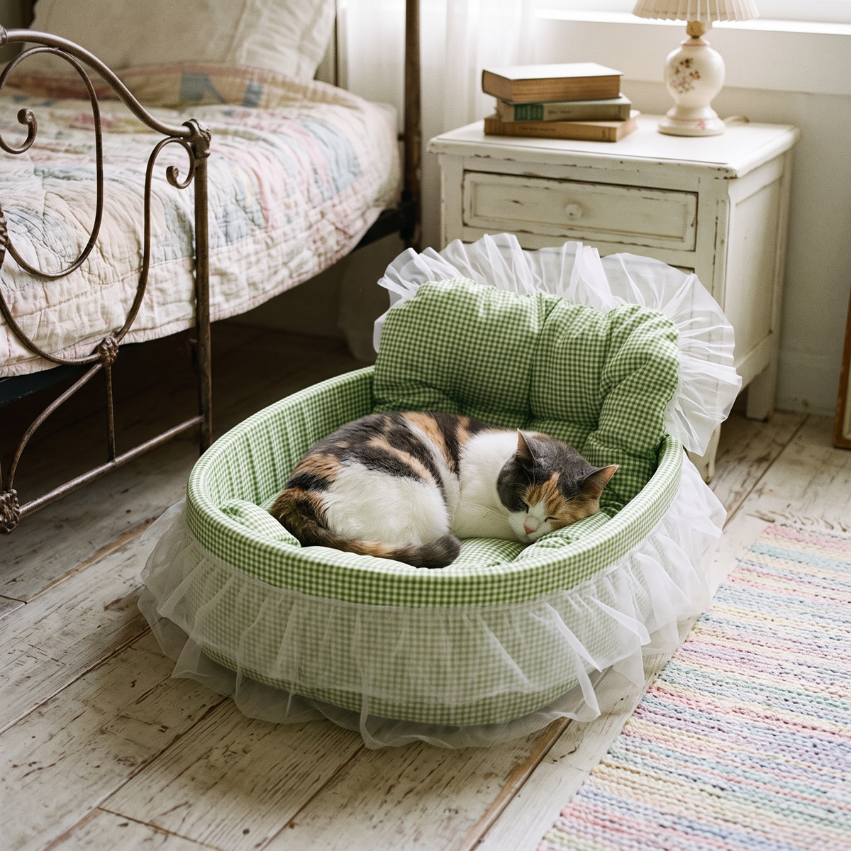 Lace-Trimmed Cat Princess Bed lifestyle
