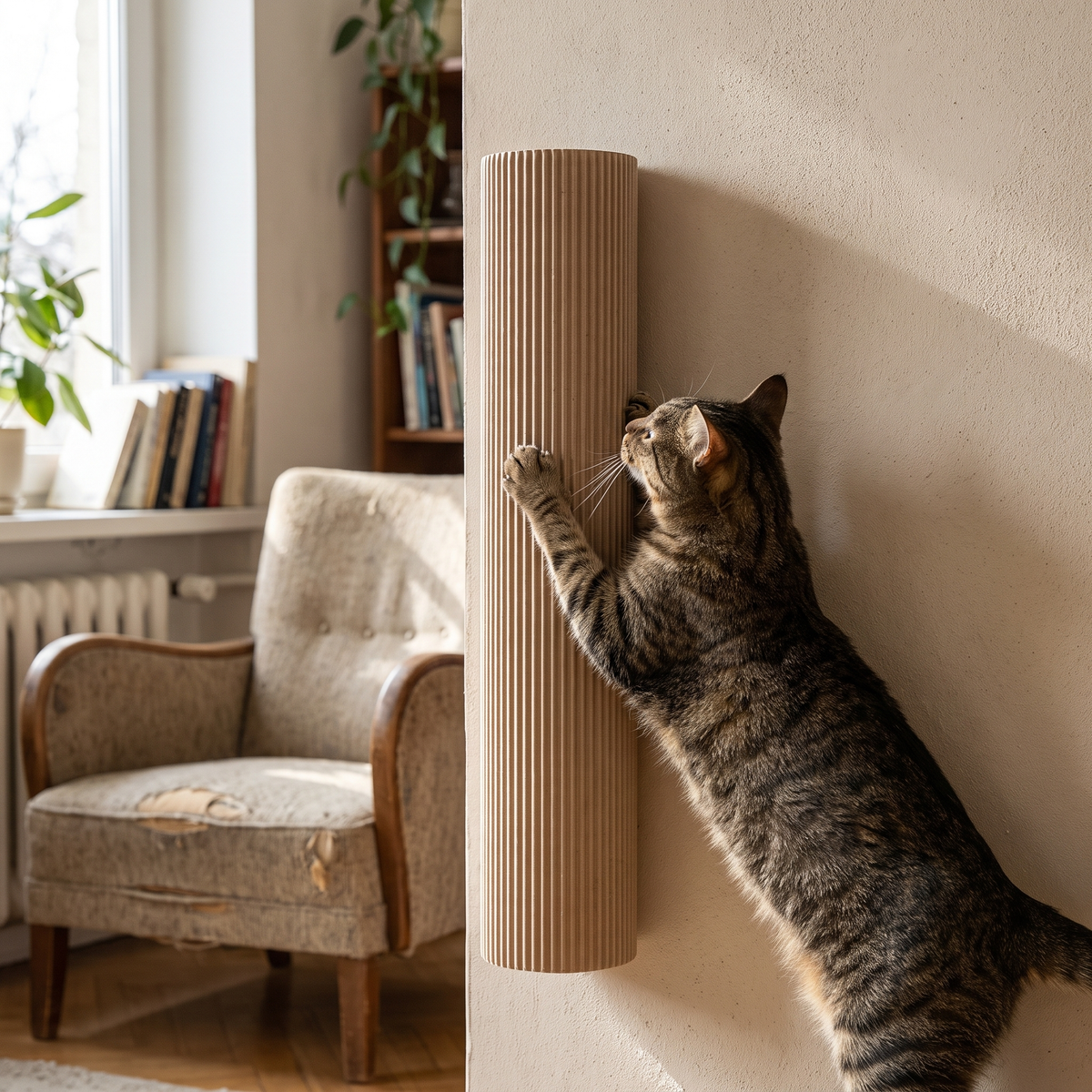 High-adhesion cat scratching post lifestyle