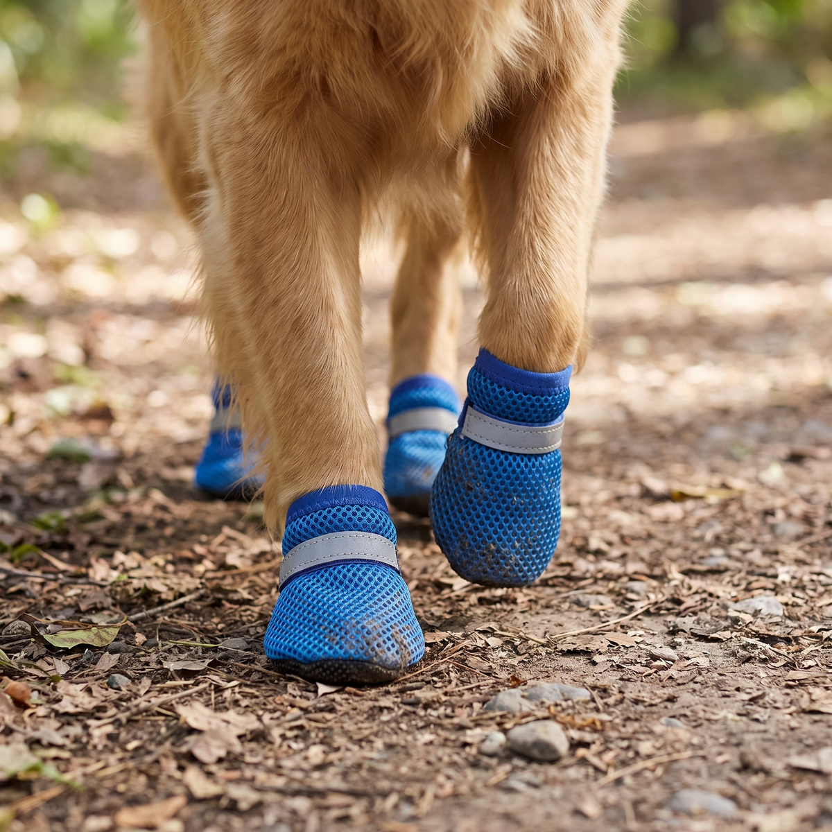Mesh cooling dog boots lifestyle