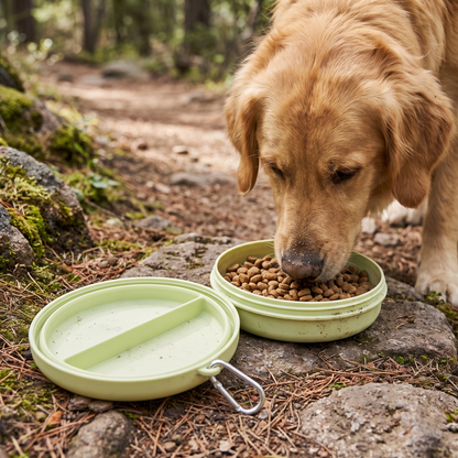 Portable travel pet bowl lifestyle