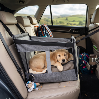 Portable car pet seat carrier lifestyle