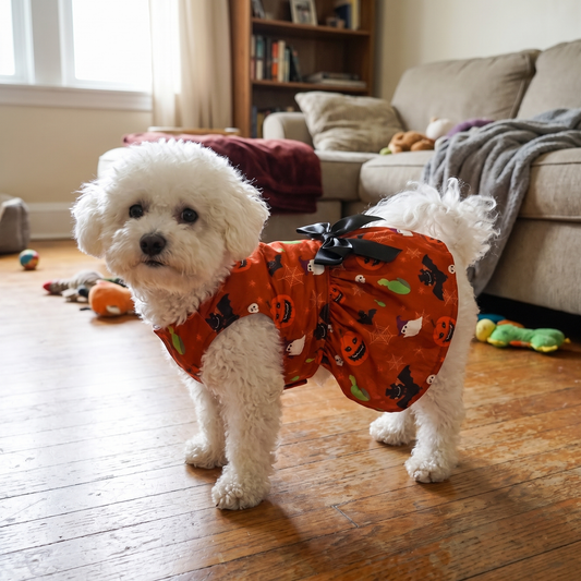 Pumpkin pet skirt lifestyle