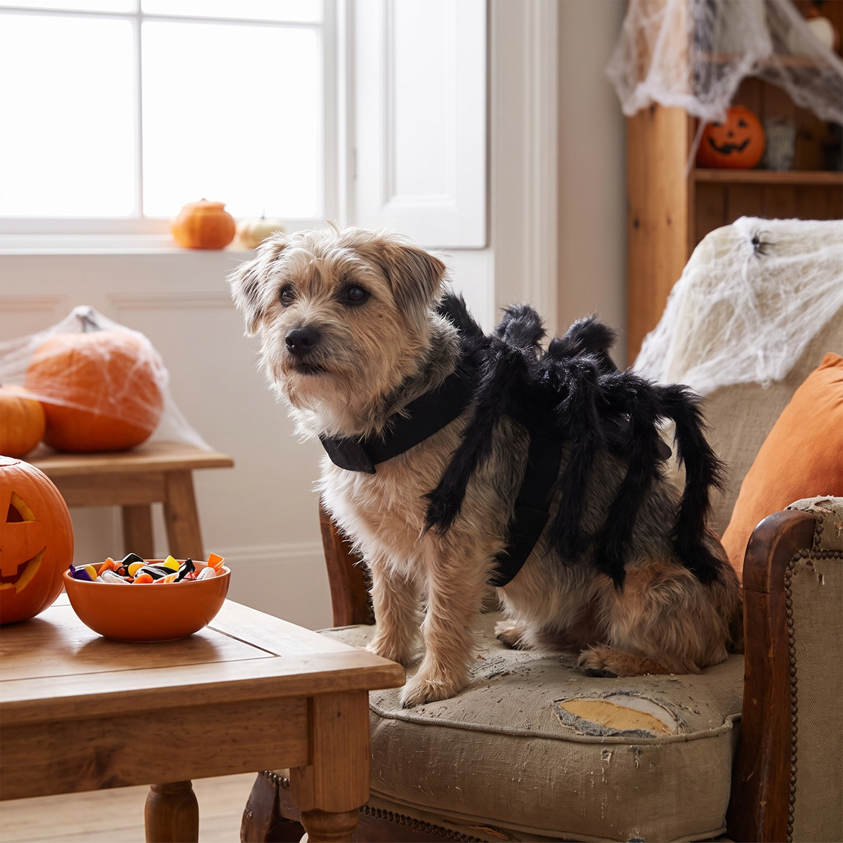 Spider Halloween pet costume lifestyle