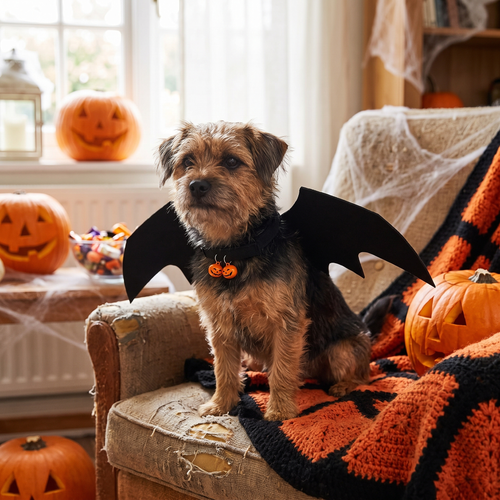 Bat wings cat costume lifestyle