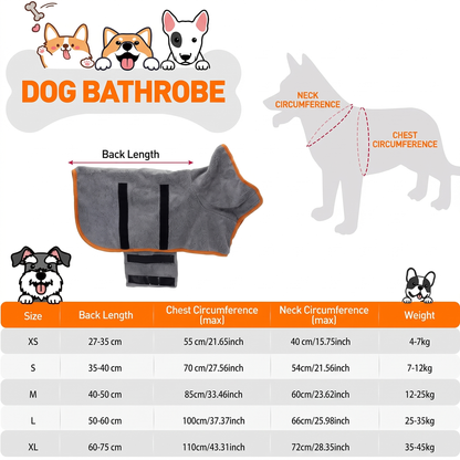2-in-1 Dog Bathrobe Drying Towel