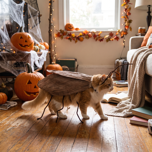 Cockroach cat costume lifestyle