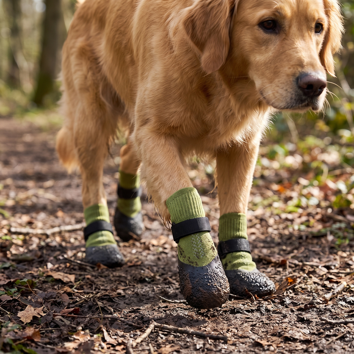 Waterproof dog shoes socks lifestyle
