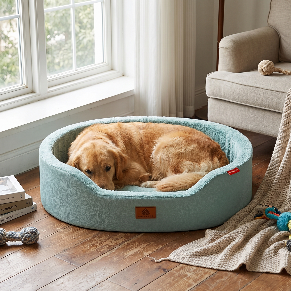 Orthopedic large dog bed lifestyle