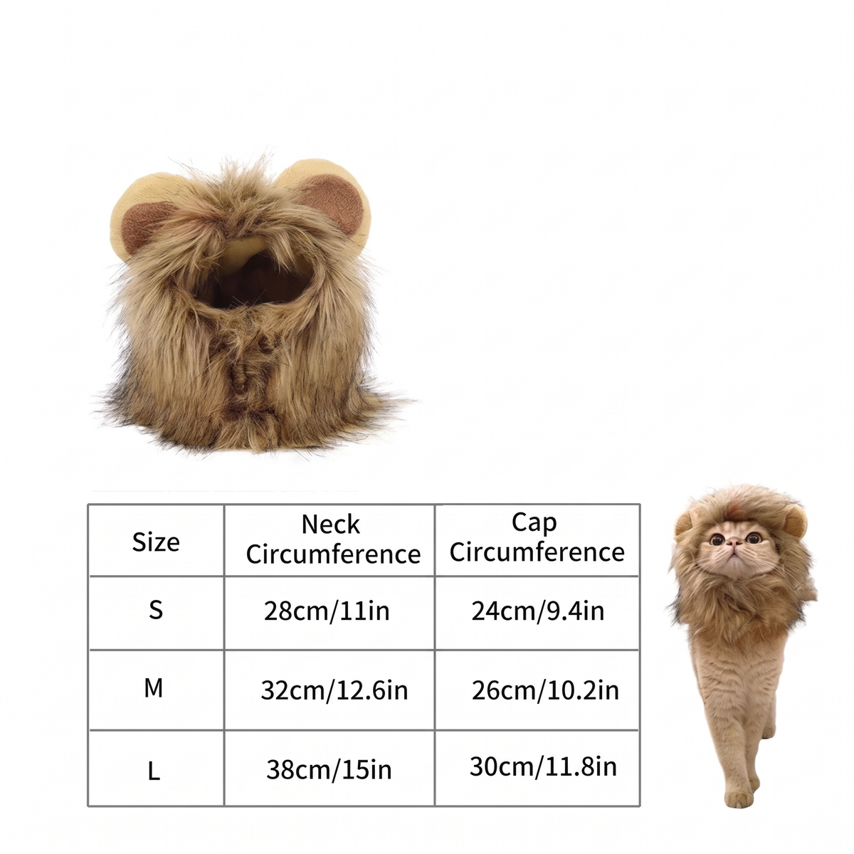 Lion Mane Cat Costume Hat