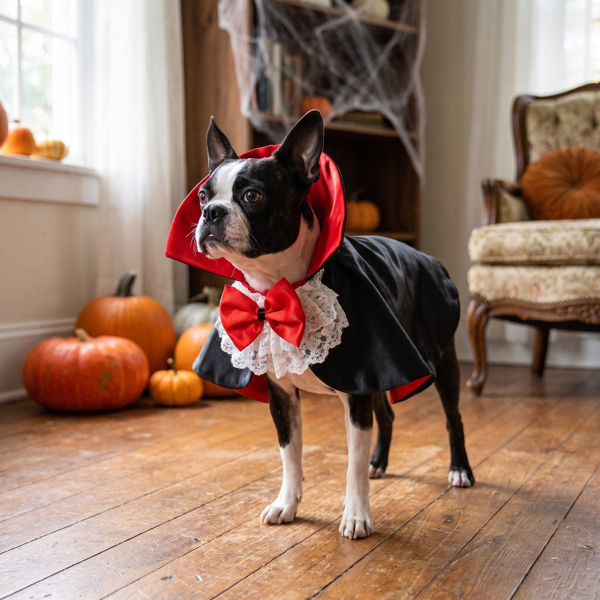 Vampire cape dog costume lifestyle