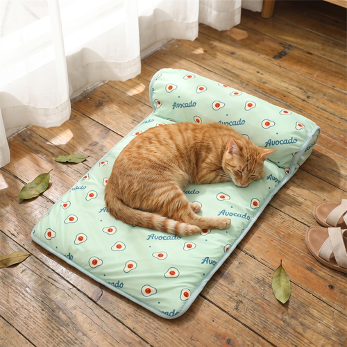 Ice silk cooling pet mat lifestyle