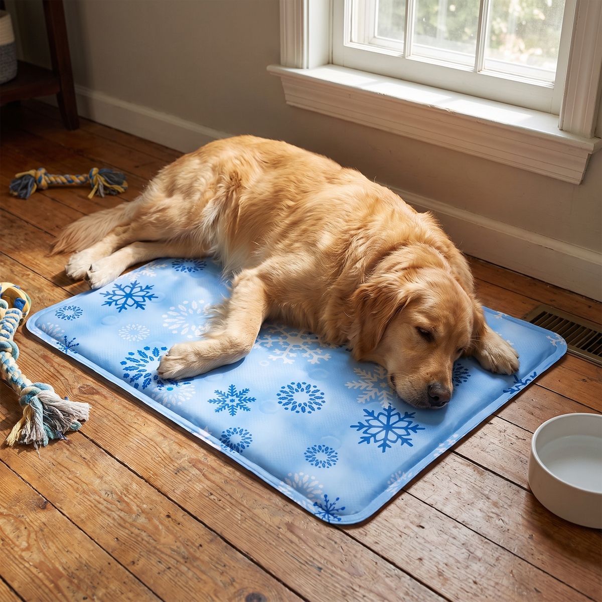 Self-cooling ice gel mat lifestyle