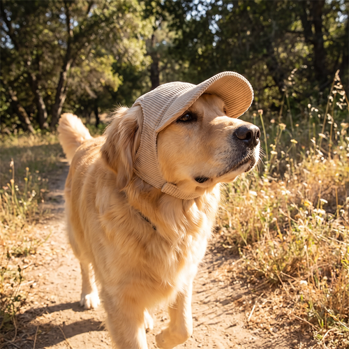 Dog baseball sun hat lifestyle
