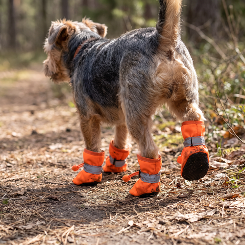 Anti-slip warm dog boots lifestyle