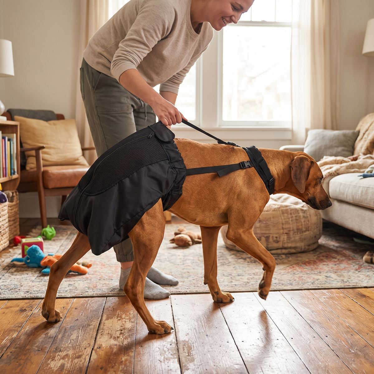 Pet drag bag recovery carrier lifestyle