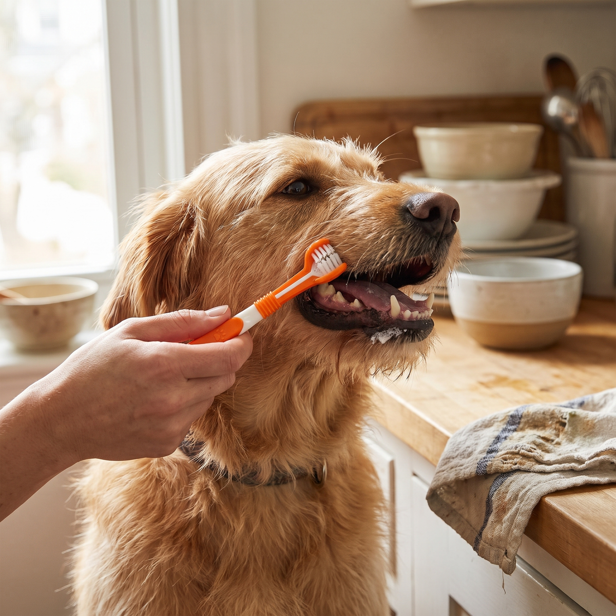 3-sided dog toothbrush lifestyle