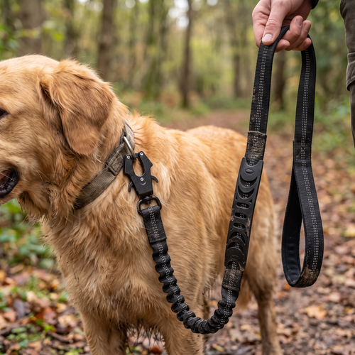 Heavy-duty reflective dog leash lifestyle