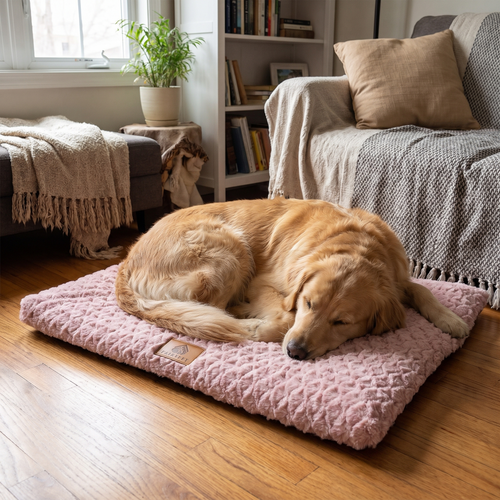 3D sponge dog bed lifestyle