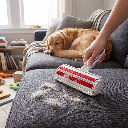 Pet hair removal roller lifestyle