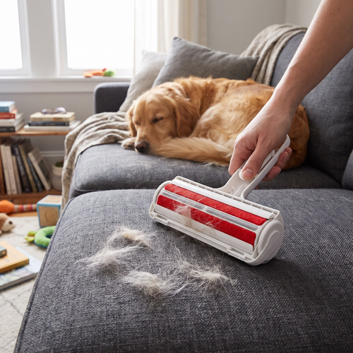 Pet hair removal roller lifestyle